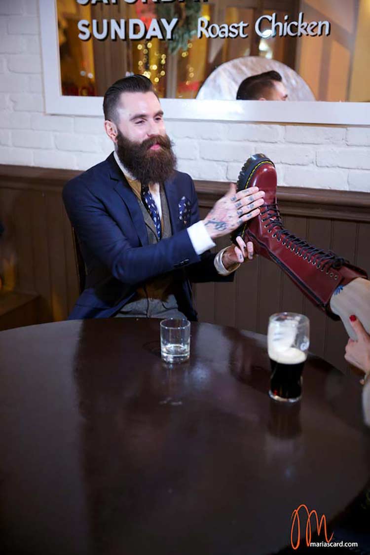 Gracie-Opulanza-wearing-Dr-Martens-with-Ricki-Hall-beard-british-model