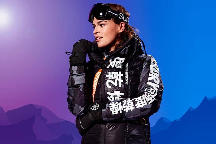 Superdry Women's Snow Black Ski Down Jacket